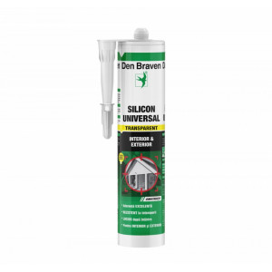 Silicon univerversal transparent Den Braven, 1200207NM, 280 ml, Verde