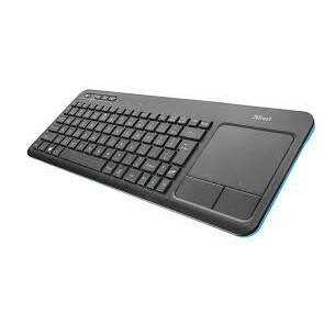 Tastatură multimedia wireless cu touchpad XL Trust Veza NM 20960, USB, 2.4 GHz, PC, Laptop, Smart TV, Negru