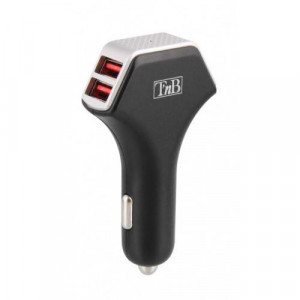 TNB 8.0A Cigar lighter charger 4 USB ports - Black