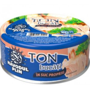 Ton bucati in suc propriu Navodul Plin 160g, NM26772