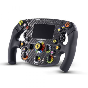 Volan Formula 1 Thrustmaster Ferrari SF 1000 Add-on, licenta oficiala, replica 1:1, display LCD, 100 % fibra de carbon, 25 butoane, NM/ 4060172, Negru