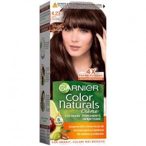 Vopsea de par permanenta Garnier Color Naturals vopsea de par permanenta 4.23 Saten Ciocolatiu, 110 ml