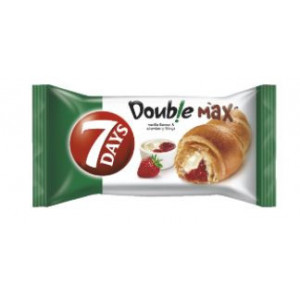 Croissant cu crema de capsuni si vanilie 7 Days Double Max 80g, NM23333
