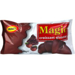 Croissant glazurat, umplut cu crema de cacao Magic 90g, NM22994