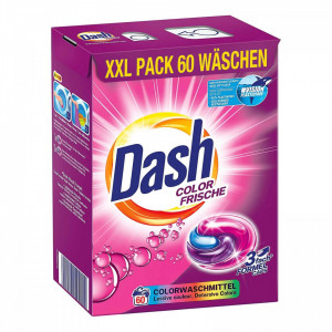Detergent automat capsule Dash 3 in 1 Color Frische , 60 spalari, Visiniu