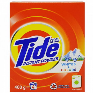 Detergent automat pudra Tide Alpine Fresh Whites & Color, 4 spalari, 400 g, Portocaliu
