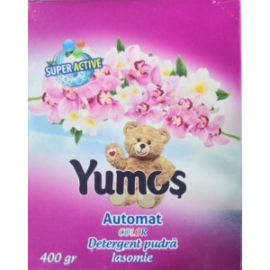 Detergent automat pudra Yumos color Iasomie, 4 spalari, 400 g, Roz