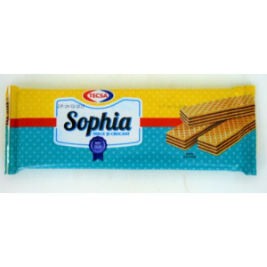 Napolitane cu crema de ciocolata Tecsa Sophia 100g, NM26873