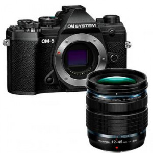 OM SYSTEM OM-5 body black + M.Zuiko Digital 12-45mm F4 PRO lens KIT