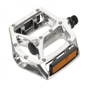 Pedala bicicleta Wellgo B249DU, BSP0227NM, rulment polymer Ax Boron, Argintiu