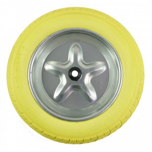 Roata roaba - spuma poliuretanica - ax subtire 14mm- 3.00-8/4.00-8