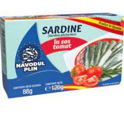 Sardine in sos tomat Navodul 120g,NM25698