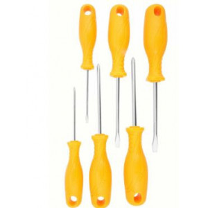 Set de surubelnite Tolsen 6 bucati, maner ergonomic cu design patentat, varf magnetic, NM/ TL-20738, Galben