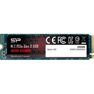 SSD Silicon Power A80, 256 GB, PCIe Gen 3x4, M.2 2280, NM/ SP256GBP34A80M28, Multicolor