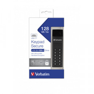 VERBATIM KEYPAD SECURE USB-C 3.1 128GB