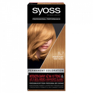 Vopsea de par permanenta Syoss Color Baseline 8-7 Blond miere, 115 ml