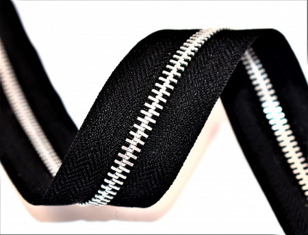 Fermoare aluminiu detasabile nr. 5 - 90 cm negru
