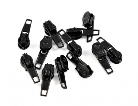Cursori nr. 3 pentru fermoar nylon - negru