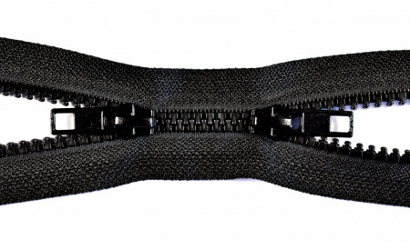 Fermoare plastic detasabile nr. 5 - 80 cm negru - dublu cursor