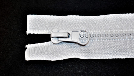 Fermoare plastic detasabile nr. 5 - 50 cm alb