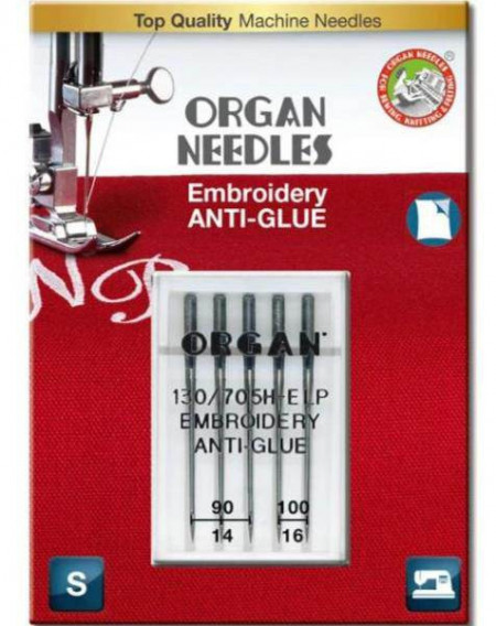 Ace de cusut casnice Organ Embroidery Anti-Glue - finete (90-100) - 5 buc