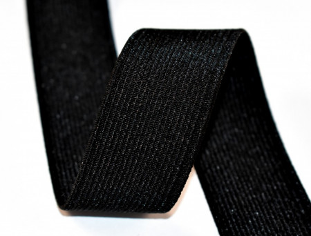 Elastic Moise 30 mm negru - 25 m rola