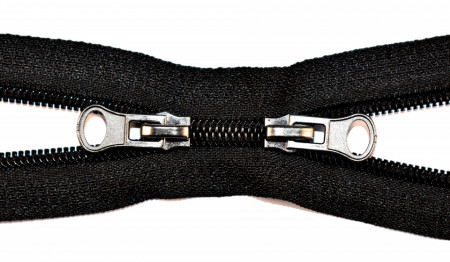 Fermoare nylon detasabile nr. 5 - 70 cm negru - dublu cursor