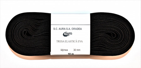 Tresa elastica Eva 30 mm - 10 m / rola negru