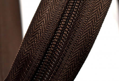 Fermoare nylon detasabil nr. 5 - 70 cm maro inchis