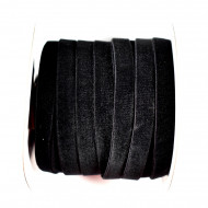 Catifea elastica 10 mm - negru - 25 yards rola