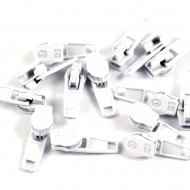 Cursori nr. 3 pentru fermoar nylon - alb
