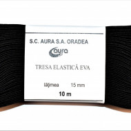 Tresa elastica Eva 15 mm - 10 m / rola negru