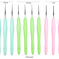 Crosete metal cu maner silicon - 10 buc set