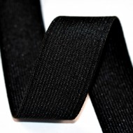 Elastic Moise 25 mm negru - 25 m rola