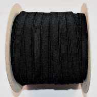 Elastic Moise 7 mm negru - 100 m rola
