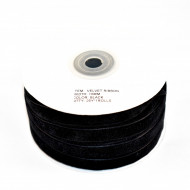 Catifea 10 mm - negru - 25 yards rola