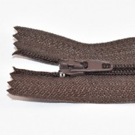 Fermoare nylon fixe nr. 3 - 20 cm maro inchis