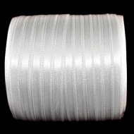 Panglica satin Gilda 6 mm - 100 m rola alb