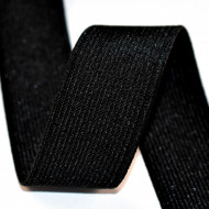 Elastic Moise 20 mm negru - 25 m rola