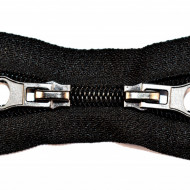 Fermoare nylon detasabile nr. 5 - 70 cm negru - dublu cursor