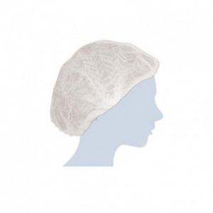 Boneta alba cu elastic - de unica folosinta - 100 bucati