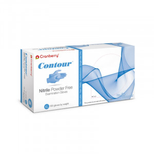 Manusi examinare Contour nitril nepudrate albastre (Cranberry)