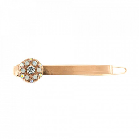 Agrafa de par placata cu Aur roz de 24K, cu cristale Swarovski, On a Clear Day | 9010-001RG-Transparent-6180