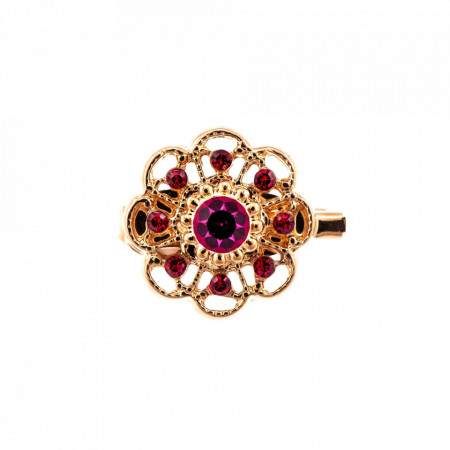 Brosa placata cu Aur roz de 24K, cu cristale Swarovski, FireFly | 2501-2140RG-Rosu-1240