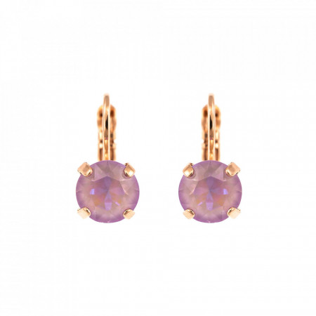 Cercei placati cu Aur roz de 24K, cu cristale Swarovski, Lavender | 1440-144RG6-Multicolor-5770