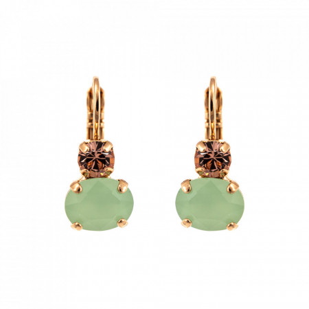 Cercei placati cu Aur roz de 24K, cu cristale Swarovski, California Dreaming | 1462-1067RG6-Vernil/Roz-9180