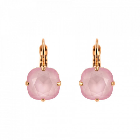 Cercei placati cu Aur roz de 24K, cu cristale Swarovski, Powder Rose | 1470/1-121RG6-Roz-6060