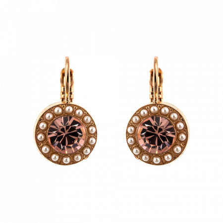 Cercei placati cu Aur roz de 24K, cu cristale Swarovski, Romance | 1129-139-10RG6-Multicolor-1980