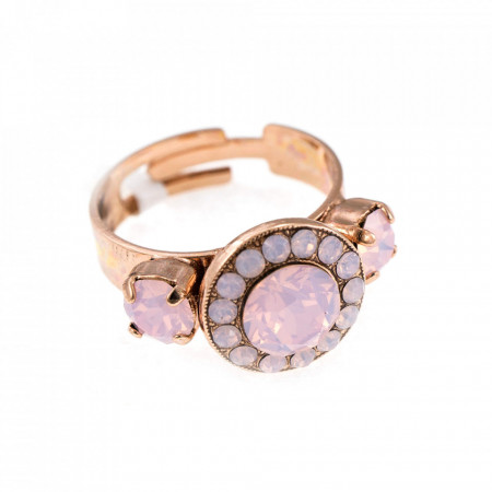 Inel placat cu Aur roz de 24K, cu cristale Swarovski, Elizabeth | 7084-395RG-Roz-7530