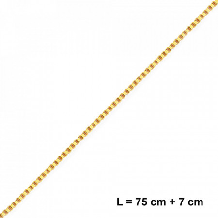 Lantisor Veneziana, 82 cm, placat cu 3 straturi aur-Auriu-7760